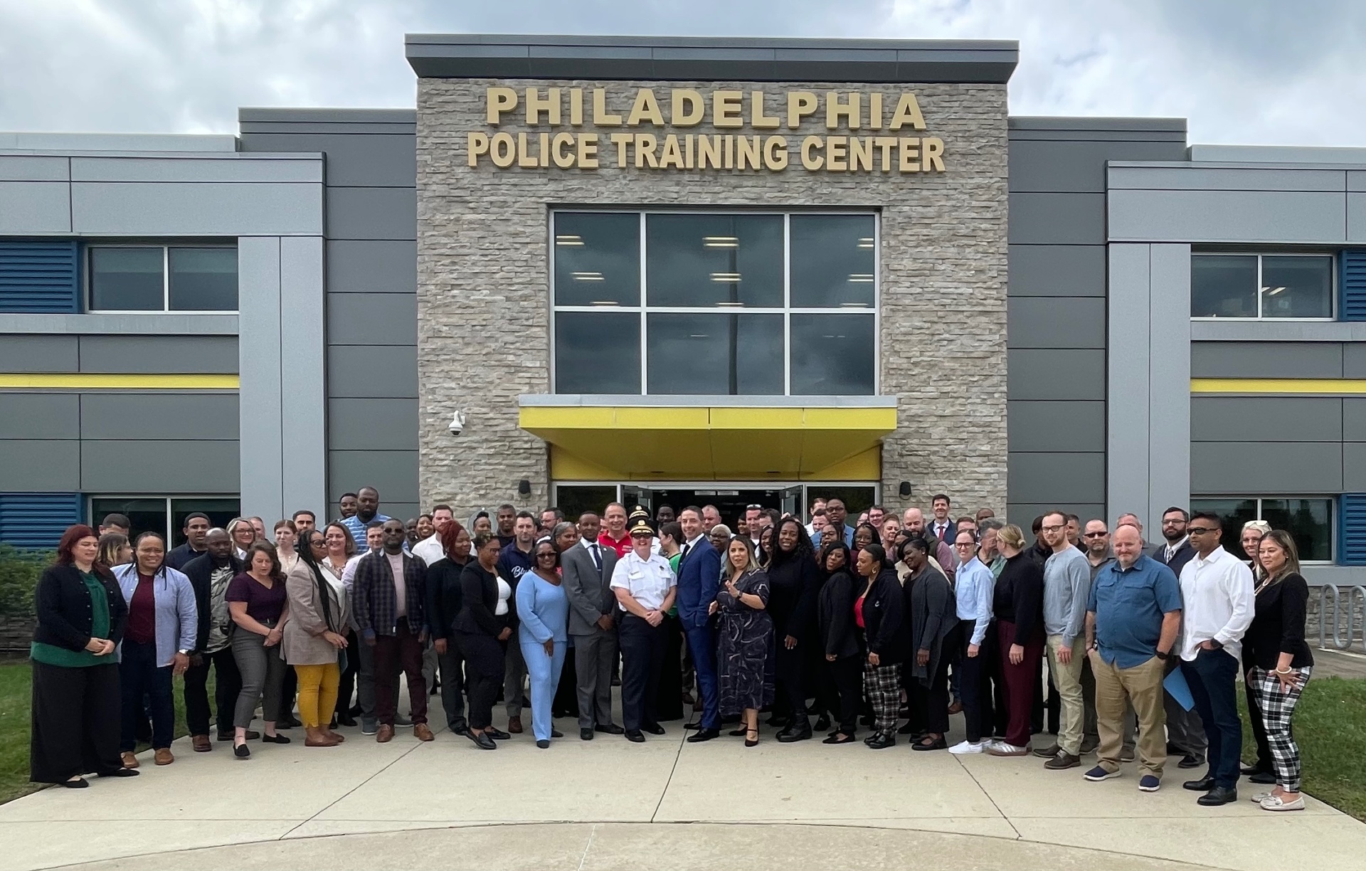 Professional development group at the Philadelphia Police Training Center