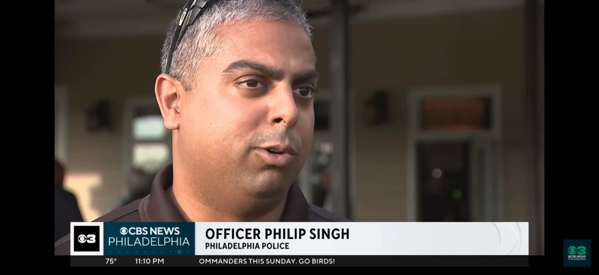 CBS News Philadelphia: Officer Philip Singh at the Chester County first responder event