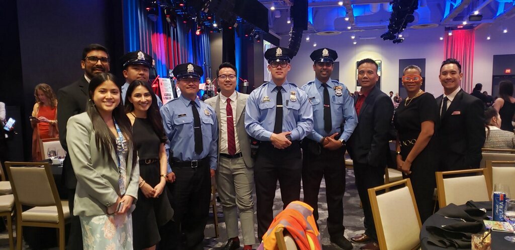 Philip Singh with fellow officers and community members at the AAPI Heritage Gala